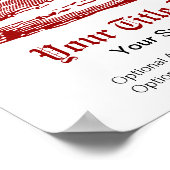 Red Rooster Old Farmhouse  Poster (Hoek)