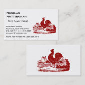 Red Rooster Old Farmhouse  Visitekaartje (Voorkant / Achterkant)