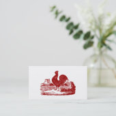 Red Rooster Old Farmhouse  Visitekaartje (Staand voorkant)