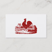 Red Rooster Old Farmhouse Visitekaartje (Achterkant)