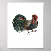 Red Rooster Painting Farmhouse Decor Art Print (Voorkant)