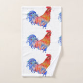 Red Rooster Roosters Chicken Blue Bird Boys Mannen Bad Handdoek (Handdoek)