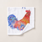 Red Rooster Roosters Chicken Blue Bird Boys Mannen Bad Handdoek (Wasdoekje)