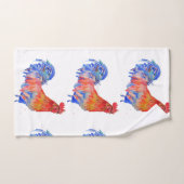 Red Rooster Roosters Chicken Blue Bird Boys Mannen Bad Handdoek (Handdoek)