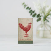  Red Rooster Shabby Chic Interior Design Visitekaartje (Staand voorkant)