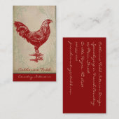  Red Rooster Shabby Chic Interior Design Visitekaartje (Voorkant / Achterkant)