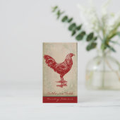  Red Rooster Shabby Chic Interior Design Visitekaartje (Staand voorkant)