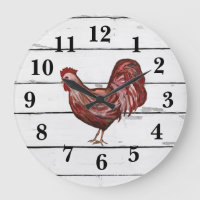 Red Rooster Shiplap Farmhouse Decor