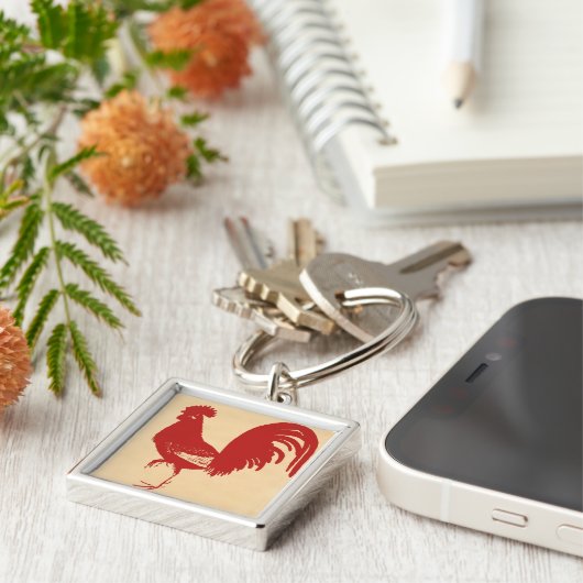 Red Rooster Sleutelhanger (Zijkant)