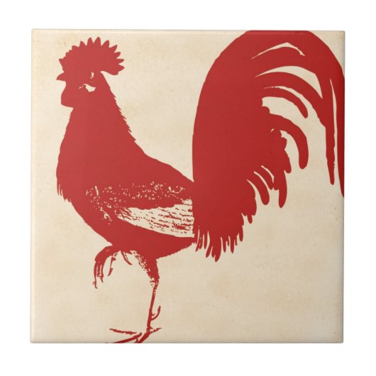 Red Rooster Tegeltje (Voorkant)