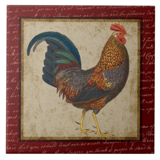 Red Rooster Tegeltje (Voorkant)