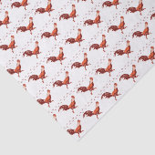 Red Rooster Tissue Paper Tissuepapier (Detail)