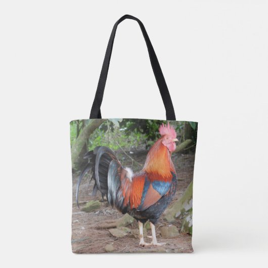 Red Rooster Tote Bag (Achterkant)
