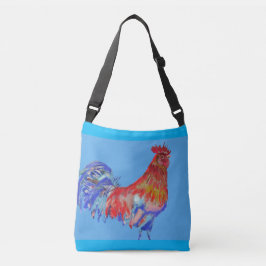 Red Rooster Waterverf Crossbody Bag Tas