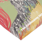 Red Rooster Waterverf Illustratie Korte Tafelloper (Hoek)