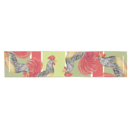 Red Rooster Waterverf Illustratie Korte Tafelloper