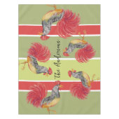 Red Rooster Waterverf Illustratie Tafelkleed (Voorkant)