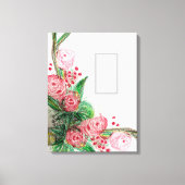 Red Rosas Asymmetrisch Canvas Afdruk (Voorkant)