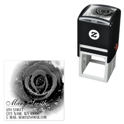 Red Rose セルフインキングスタンプ Zelfinktende Stempel (In situ)