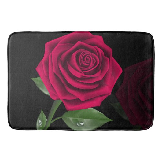 Red Rose - 1Custom Large Bath Mat (Voorkant)