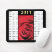 Red Rose 2011 Calendar Mousepad Muismat (Met muis)