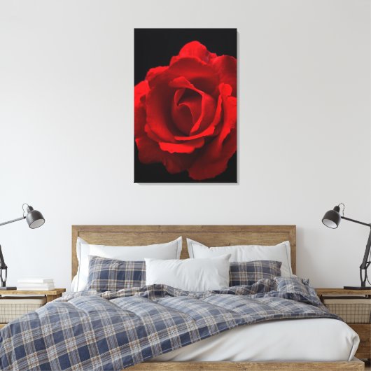 Red Rose 24x36 (60x90cm) waccnm Canvas Afdruk (Insitu (Slaapkamer))