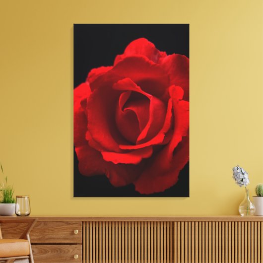 Red Rose 24x36 (60x90cm) waccnm Canvas Afdruk (Insitu (Woonkamer))