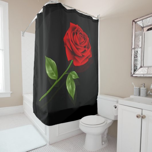 Red Rose 2 - Shower Curtain Douchegordijn (In situ)