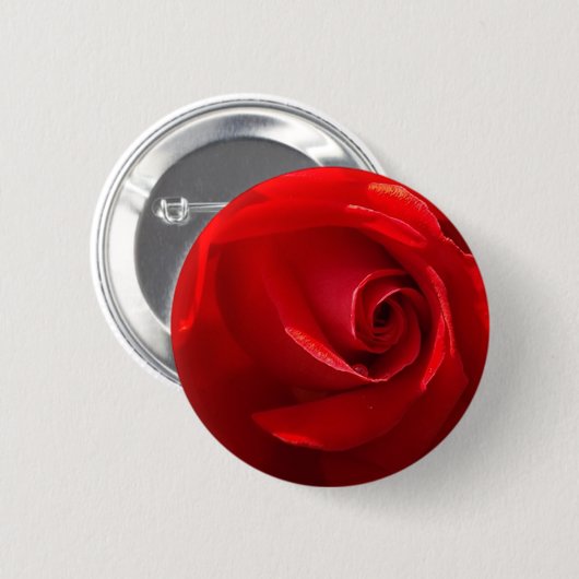 Red-Rose-3.jpg Ronde Button 5,7 Cm (Voorkant /achterkant)