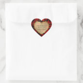 Red Rose 50th Wedding Jubileum Hart Sticker (Tas)