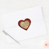 Red Rose 50th Wedding Jubileum Hart Sticker (Envelop)