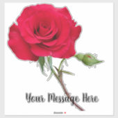 Red Rose Aangepast bericht Sticker (Vel)