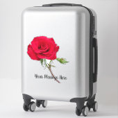 Red Rose Aangepast bericht Sticker (Koffer)