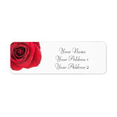 Red Rose Aangepaste Adresetiketten Etiket (Voorkant)
