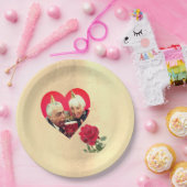 Red Rose aangepaste Jubileum Papieren Bordje (Feest)