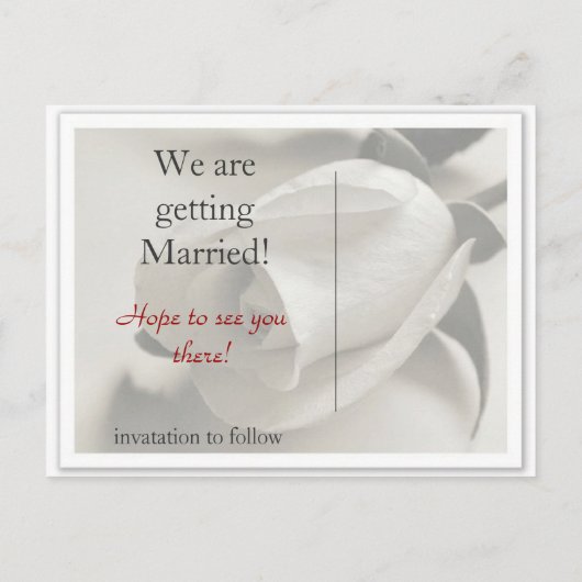 Red Rose Aankondigingskaart (Achterkant)