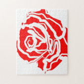 Red Rose Abstract Legpuzzel (Verticaal)