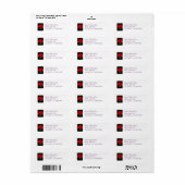 Red Rose Adres Label 2 (Full Sheet)