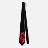 Red Rose against Black Background Stropdas (Voorkant)