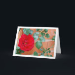 Red Rose against Brick Wall Kaart<br><div class="desc">Red Rose against Brick Wall Greeting Card. You can easily customize this product for free if you would like to add wording or change the color of the background.</div>
