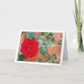 Red Rose against Brick Wall Kaart (Voorkant)