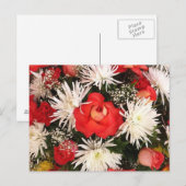 Red Rose and White Flowers Boquet Briefkaart (Voorkant / Achterkant)