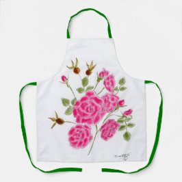Red Rose Apron Schort