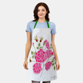 Red Rose Apron Schort (Gedragen)