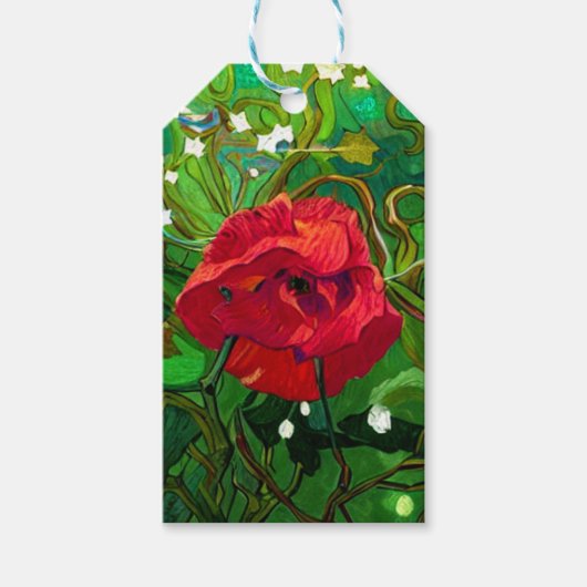 RED ROSE ART CADEAULABEL (Voorkant)