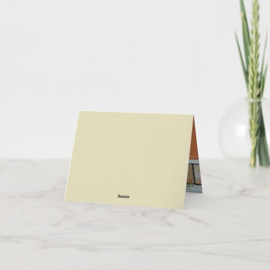 Red Rose  Art Deco Fotobruiloft Bedankkaart (Achterkant)