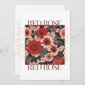 Red Rose Art Design Kaart (Voorkant / Achterkant)