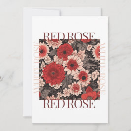 Red Rose Art Design Kaart