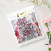 Red Rose Art Flower floral Party Favor Bags Bedankzakje (Gezegeld)