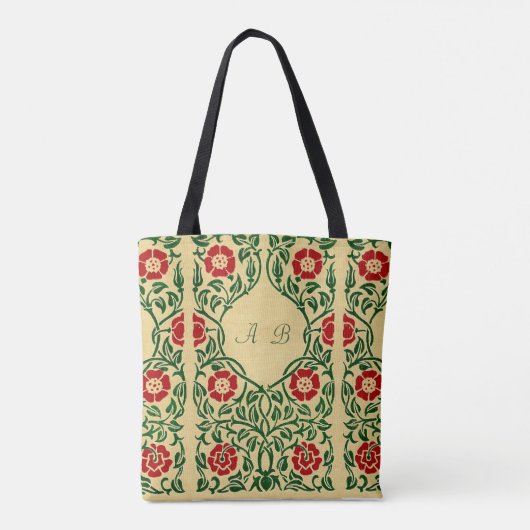 Red Rose Art Nouveau Tas (Achterkant)